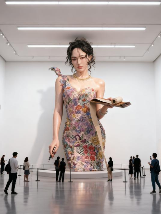 巨型手办实物亮相提示词 巨型手办实物亮相提示词