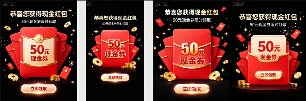 AI直出9种电商双11常用弹窗UI设计 AI直出9种电商双11常用弹窗UI设计