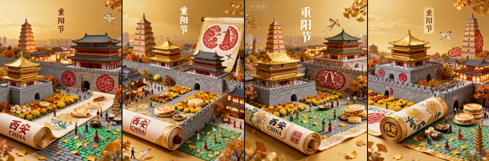 3D立体重阳节海报生成教程:用AI绘出盛京秋韵与人文长卷 3D立体重阳节海报生成教程:用AI绘出盛京秋韵与人文长卷