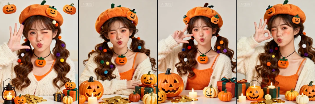 0 元 10 张!AI 万圣节「可爱鬼」写真教程,朋友圈 9 宫格秒封神 0 元 10 张!AI 万圣节「可爱鬼」写真教程,朋友圈 9 宫格秒封神