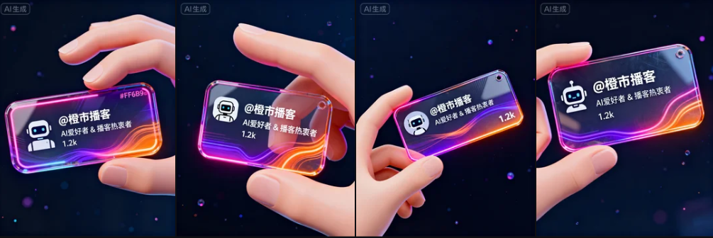 赛博风推特社交名片 3D 制作全教程:用 AI 打造未来感玻璃 ID 赛博风推特社交名片 3D 制作全教程:用 AI 打造未来感玻璃 ID