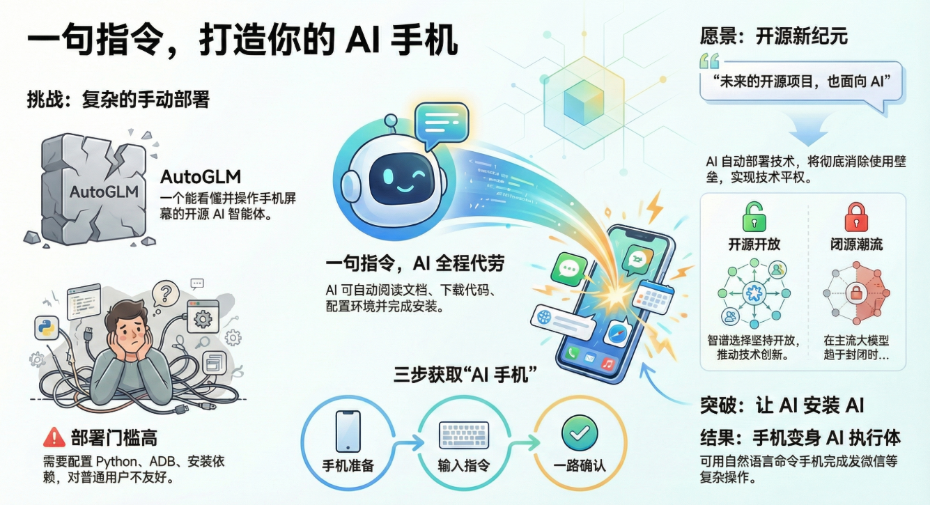 只需要一行提示词,即可安装AutoGLM实现 AI 手机 只需要一行提示词,即可安装AutoGLM实现 AI 手机