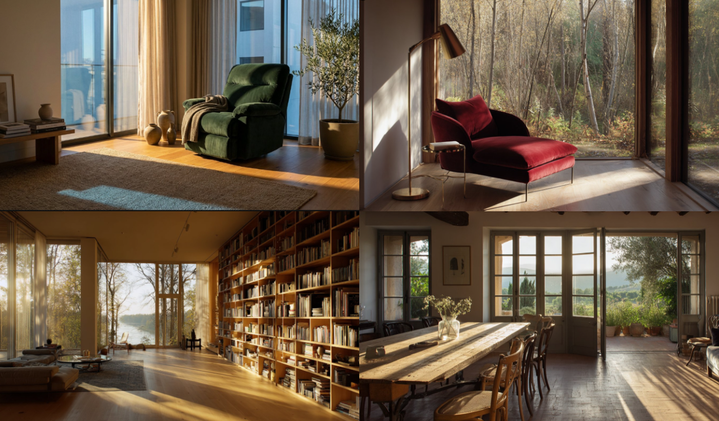 AI生成黄金时段建筑摄影风格图像的提示工程教程