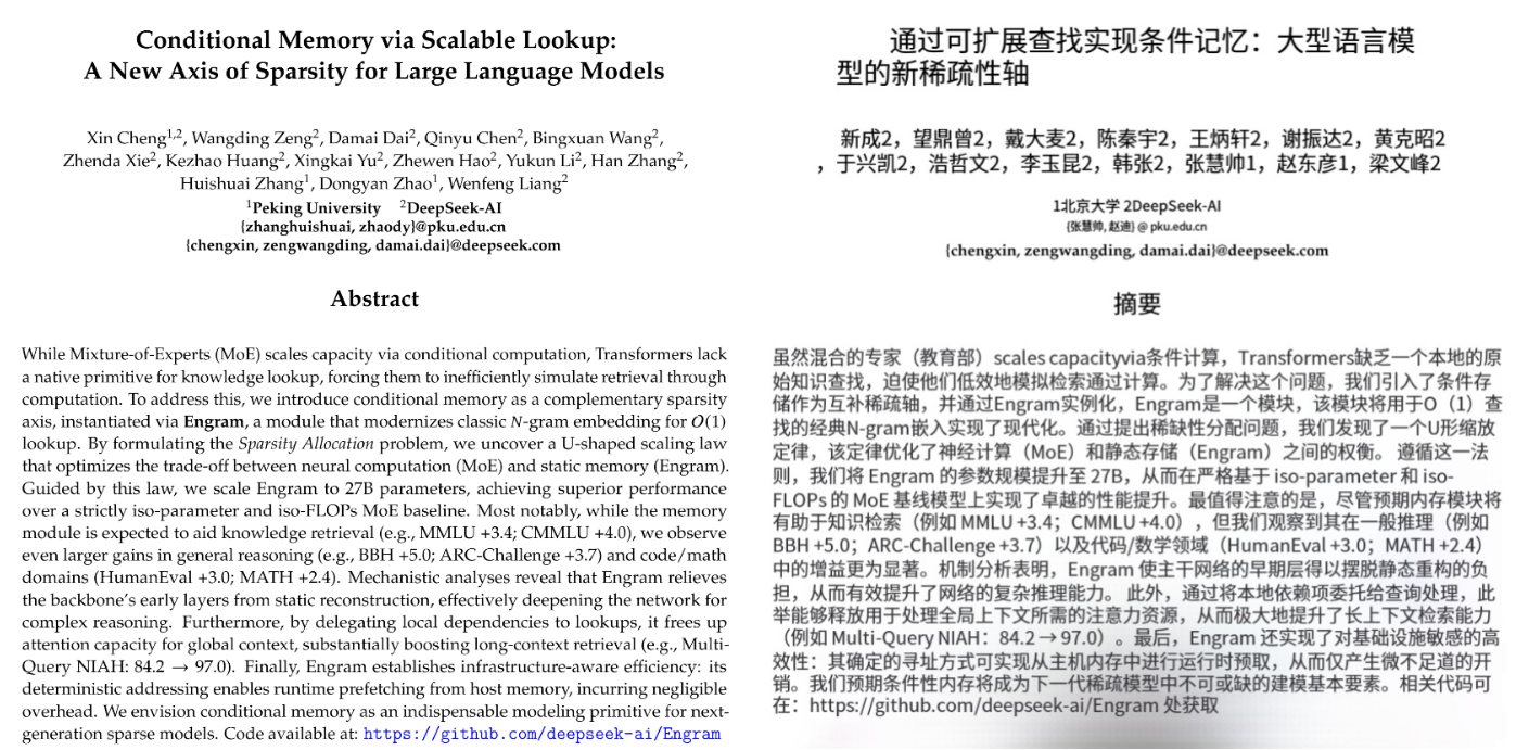 梁文峰和 DeepSeek 给大模型加上了“长期记忆” Engram