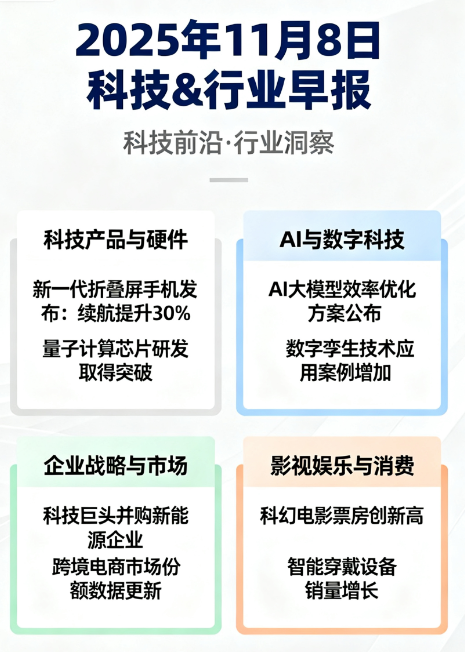11月8日科技24小时：苹果回收价调整、AI新进展及企业战略动态