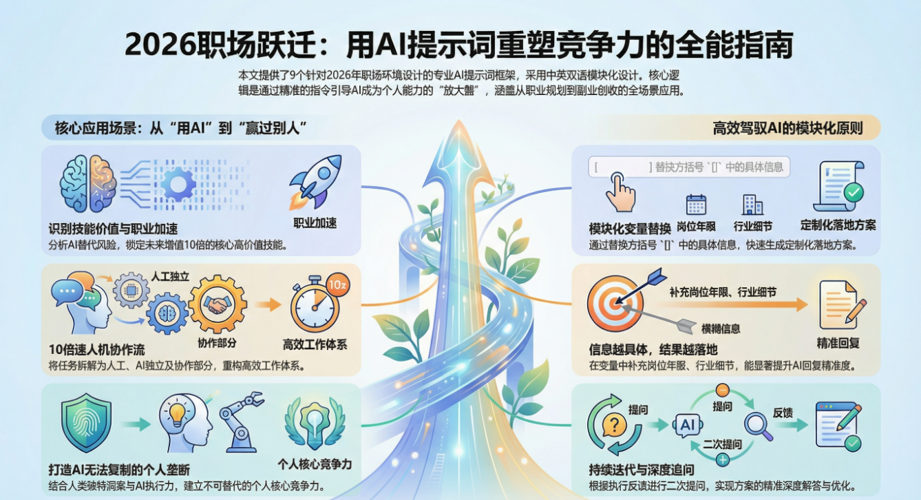 AI高效提示词教程：9个Prompt指令（中英双语可直接套用），让你领先同行一步